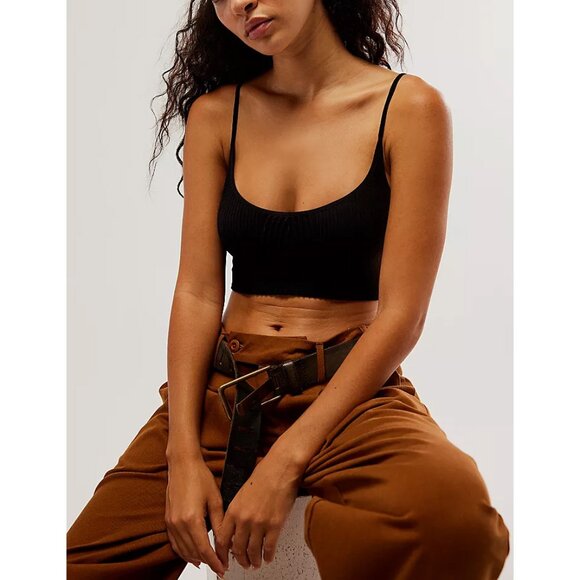 FREE PEOPLE Kickback Seamless Bra / Black - Picture 3 of 9